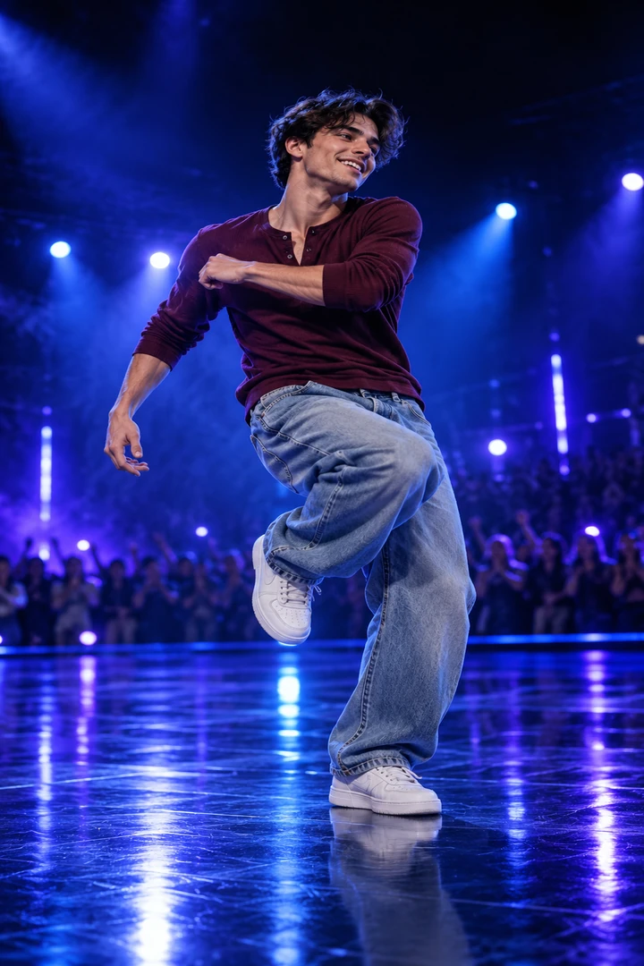The same man dancing in a generated Gang Gang Dance AI video